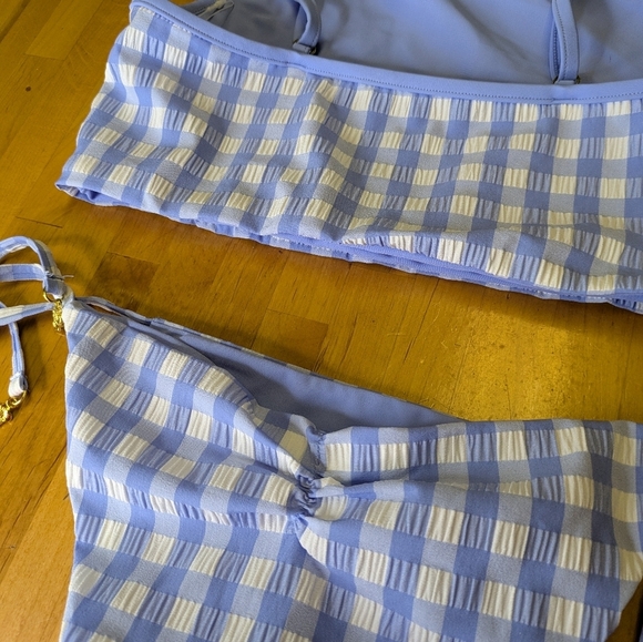 2/$25-Quintsoul Gingham Bikini Size Small NWOT Reversible Cami Top & Low Rise - Picture 10 of 13